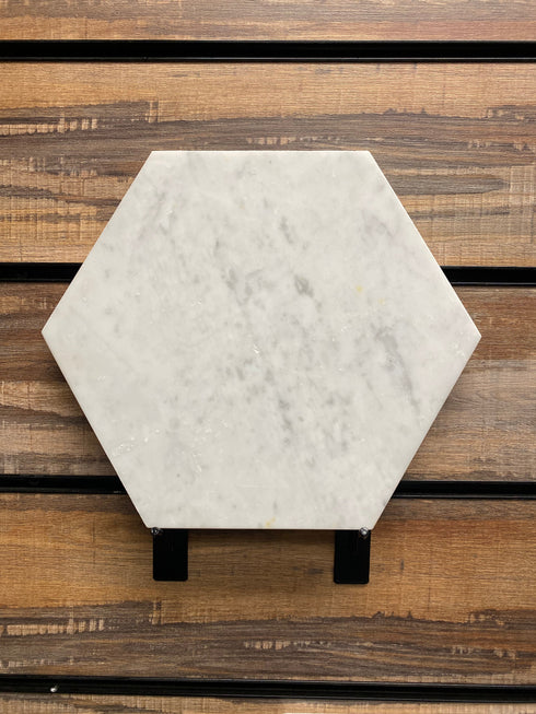 Carrara White Marble 10 Inch Hexagon Mosaic -Floor Tile Shop