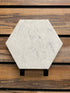Carrara White Marble 10 Inch Hexagon Mosaic -Floor Tile Shop