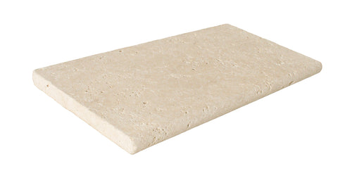 Ivory Travertine Coping 12X24 1 1/4 Tumbled