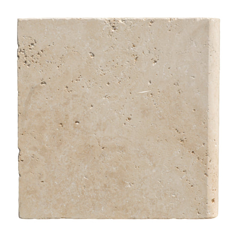 Ivory Travertine Tumbled Coping Exterior Pool Tile 12X12" 1 1/4"