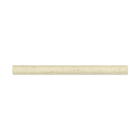 Ivory Travertine Honed Dome Liner Trim Tile 1x12"