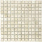 Ivory Travertine Filled & Honed Mosaic Tile 1x1"
