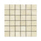 Ivory Travertine Filled & Honed Square Mosaic Tile 2x2"