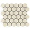 Ivory Travertine Tumbled Hexagon Mosaic Tile 2x2"