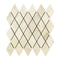 Ivory Travertine Tumbled Diamond Mosaic Tile 2x4"