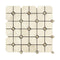 Ivory Travertine Tumbled Octagon w/ Noce Dots Mosaic Tile