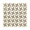 Ivory Travertine Tumbled Pinwheel (Mini) w/ Noce Dots Mosaic Tile