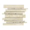 Ivory Travertine Honed Random Strip Mosaic Tile