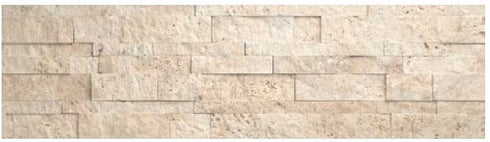 Ivory Travertine Brushed Ledger Wall Tile 6x24"