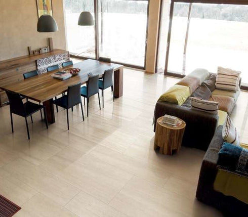 Timeless Italian Travertine Tumbled Floor And Wall Tile - 12" x 24"