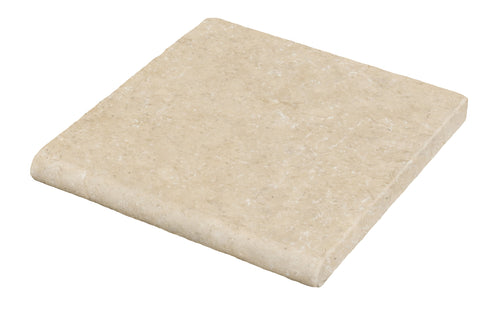 Latte Travertine Tumbled Exterior Pool Coping 12X12" 1 1/4"