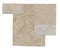 Latte Travertine Tumbled Exterior Pool Paver Roman Pattern 1 1/4"