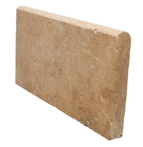 Mocha Noce Travertine Tumbled Pool Coping 12x24" 1.25"