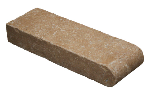 Mocha Noce Travertine Tumbled Exterior Pool Coping 4x12" 2"