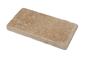 Mocha Noce Travertine Tumbled Pool Coping 6x12" 1.25"