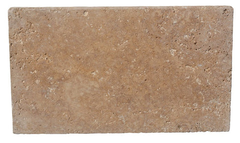Mocha Noce Travertine Tumbled Modern Pool Coping 14x24" 2"