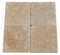 Mocha Noce Travertine Tumbled Exterior Pool Paver 6x6" 1.25"