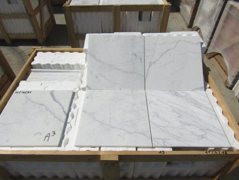 Statuarietto (Italian) Marble Tile (Micro-Beveled) 12 x12 3/8