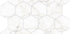 Porcelain Mosaic Core (Hexagon) White Polished Backsplash Tile 3"x3"