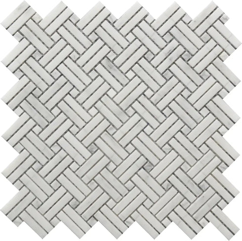 Crossed Basket Weave 12x12 Mosaic Tile