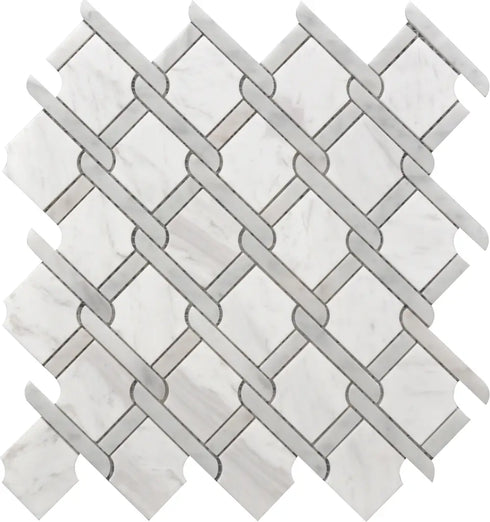 Chic Medallion Gr Marble 12X12 Mosaic Tile