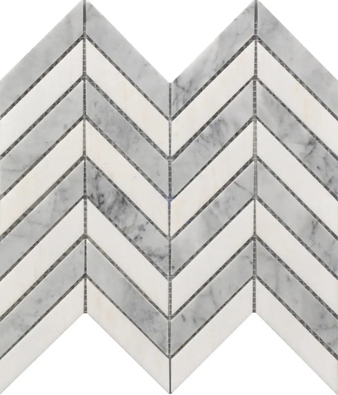 chevron natural 11x12 Mosaic Tile