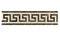 Noble White Cream Greek Key w/ Emp. Dark Border 3 1/2x7"