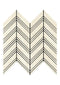 Noble White Cream Chevron Mosaic Tile - Large