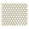 Noble White Cream Tumbled Hexagon Mosaic Tile 1x1"