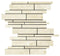 Noble White Cream Random Strips Mosaic Tile