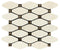 Noble White Cream Long Octagon w/ Emp. Dark Mosaic Tile