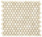 Noble White Cream Penny Round Mosaic Tile