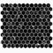 Nero Marquina Polished Hexagon Mosaic Tile 1"