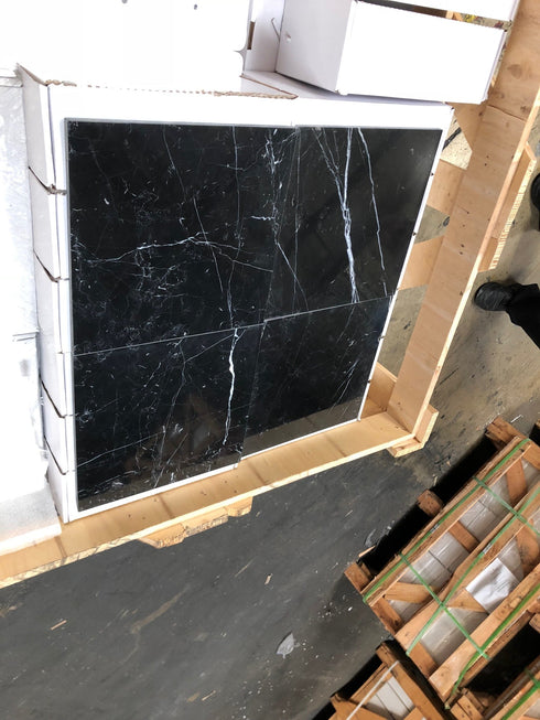 Nero Marquina Polished Wall and Floor Tile 12x12"