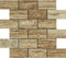 Noce Exotic Travertine Brick Mosaic Tile 2x4"