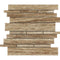 Noce Exotic Travertine Random Strip Mosaic Tile