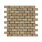 Noce Travertine Tumbled Brick Mosaic Tile 1x2"