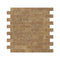 Noce Travertine Split Face Brick Mosaic Tile 1x2"