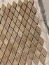 Noce Travertine Tumbled Diamond Mosaic Tile 1x2"
