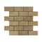 Noce Travertine Filled & Honed Brick Mosaic Tile 2x4"