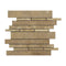 Noce Travertine Honed Random Strip Mosaic Tile