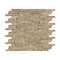 Noce Travertine Tumbled Random Strip Mosaic Tile
