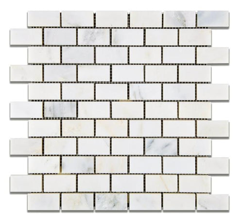 Oriental White Brick Mosaic Tile 1x2"