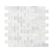 Oriental White Split Faced Brick Mosaic Tile 1x2"
