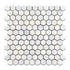 Oriental White Hexagon Mosaic Tile 1x1"