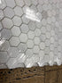 Oriental White Hexagon Mosaic Tile 1x1"