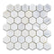 Oriental White Hexagon Mosaic Tile 2x2"