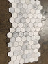 Oriental White Hexagon Mosaic Tile 2x2"