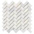 Oriental White Herringbone Mosaic Tile 1x2"