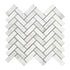 Oriental White Herringbone Mosaic Tile 1x3"